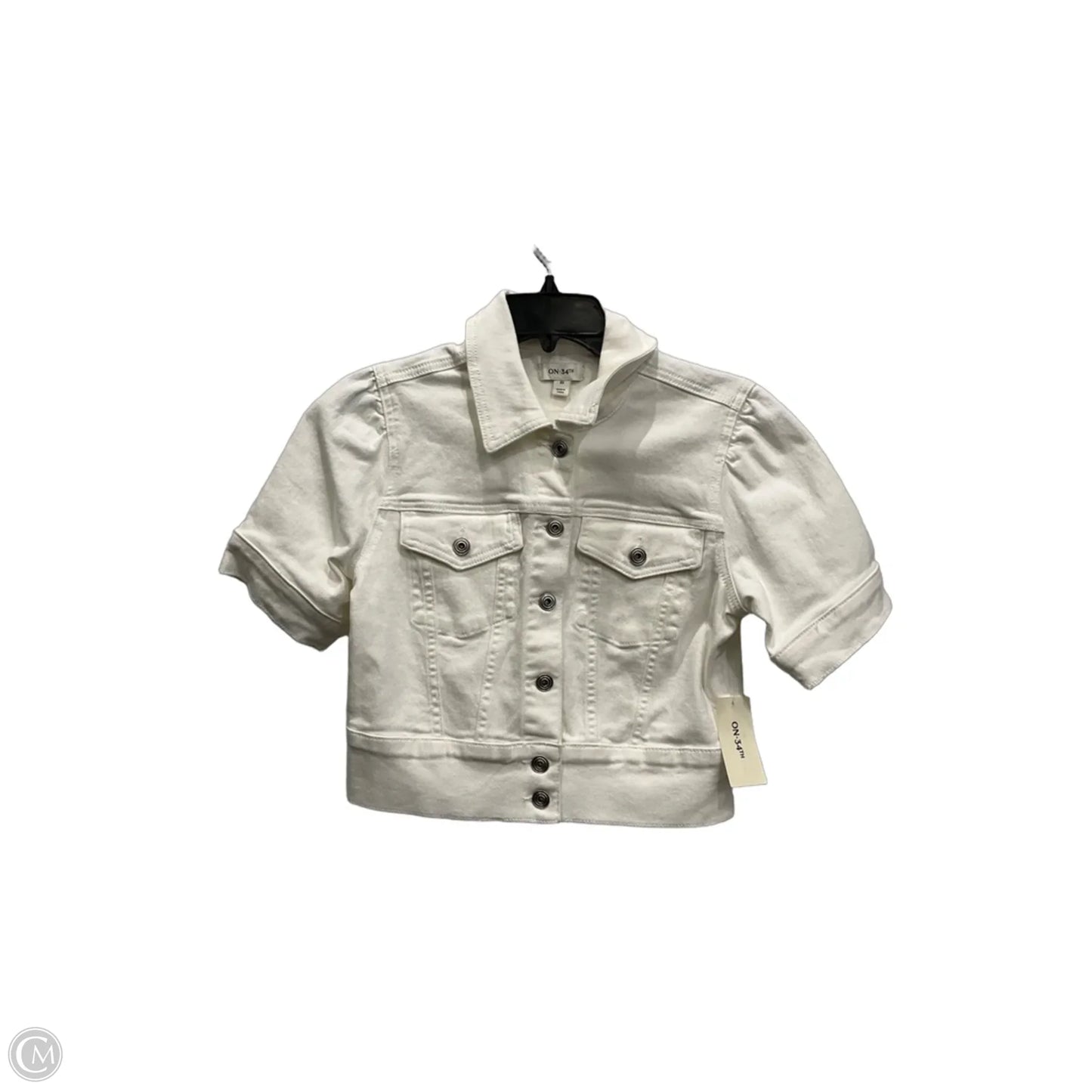 Jacket Denim By On 34th In White Denim, Size: Xs
