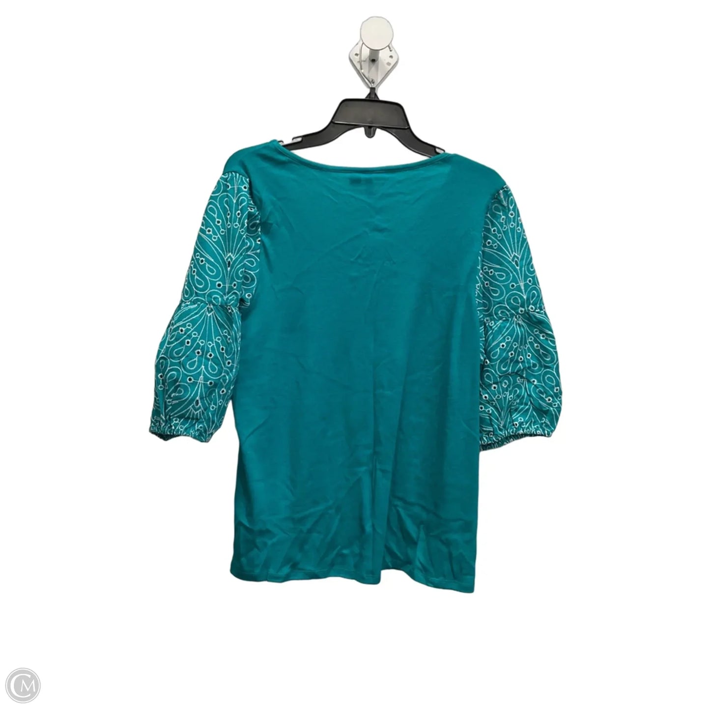 Top 3/4 Sleeve By Cato In Blue, Size: Xl