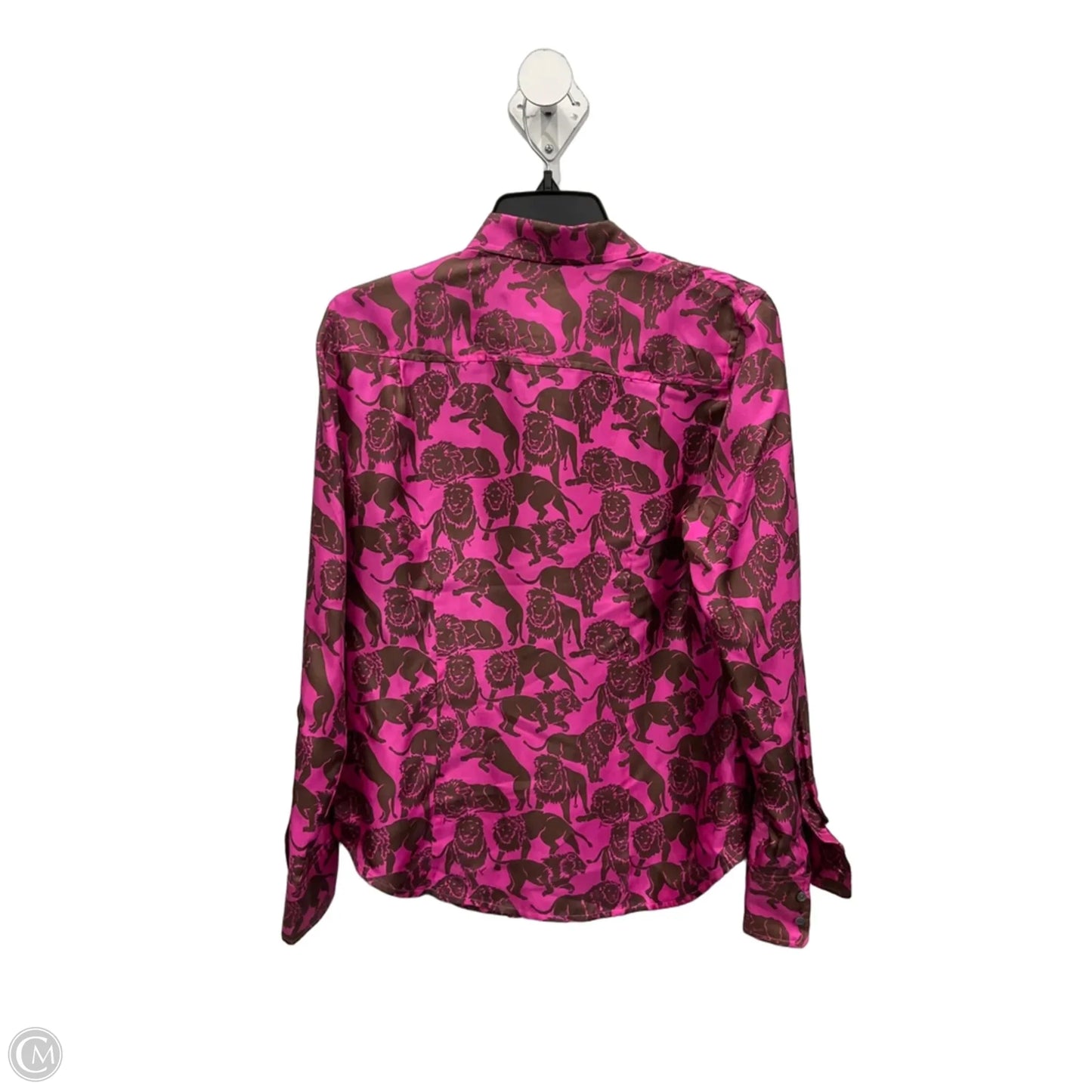 Blouse Long Sleeve By J. Crew In Brown & Purple, Size: S