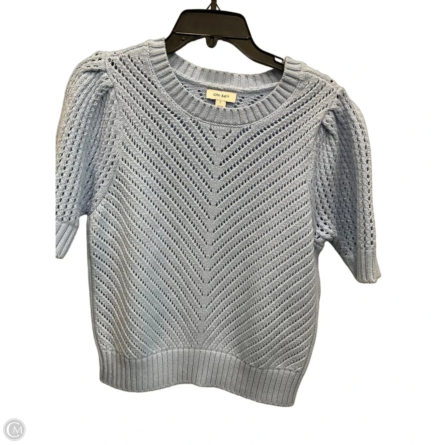 Sweater Short Sleeve By On 34th In Blue, Size: L
