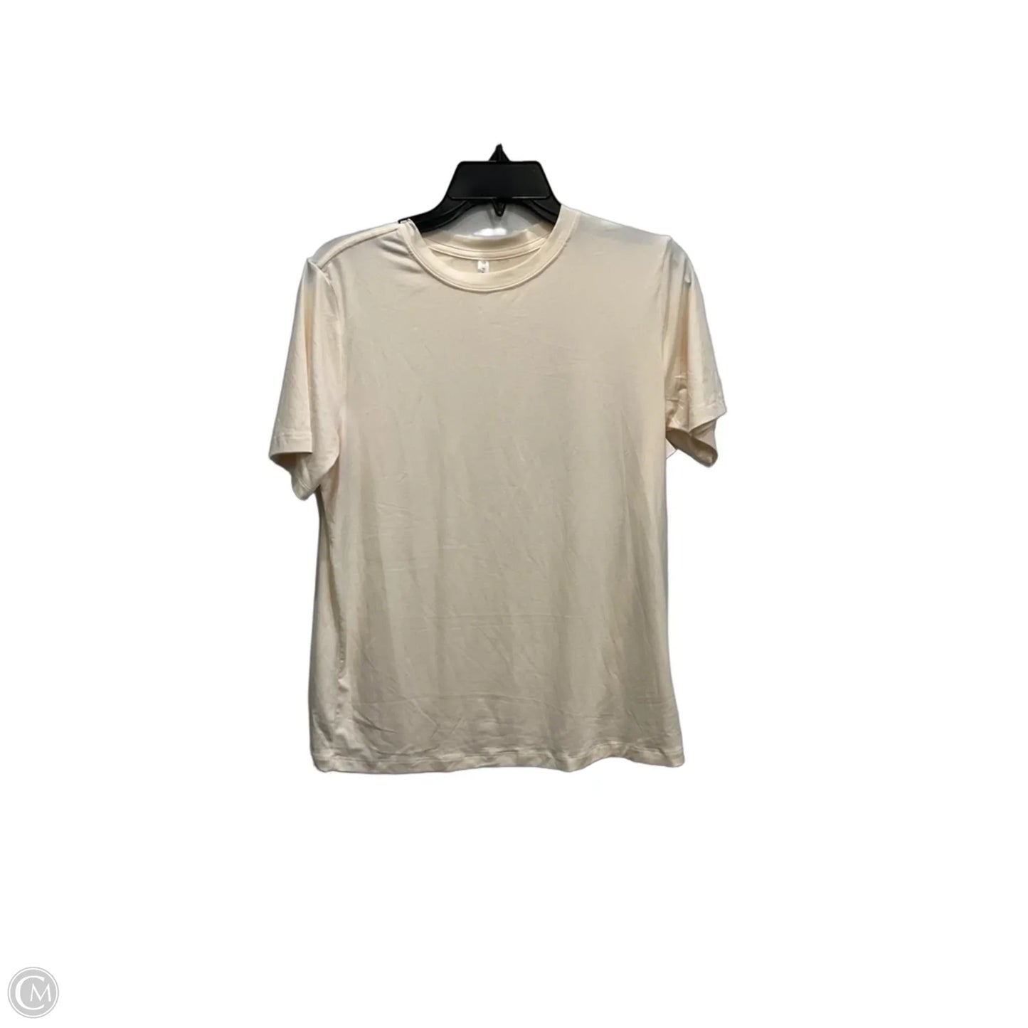 Athletic Top Short Sleeve By Fabletics In Cream, Size: S