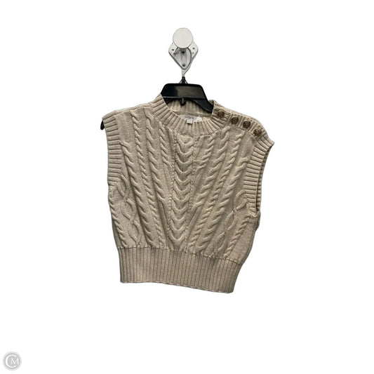 Vest Sweater By Loft In Cream, Size: Xsp