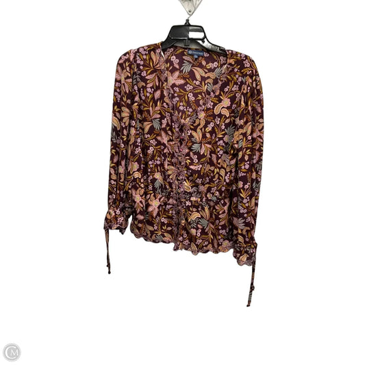 Top Long Sleeve By Democracy In Multi-colored, Size: Lp