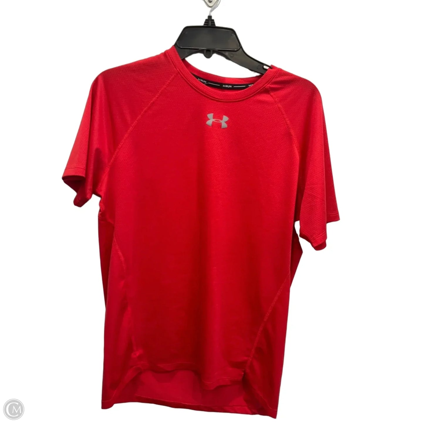 Athletic Top Short Sleeve By Under Armour In Red, Size: M