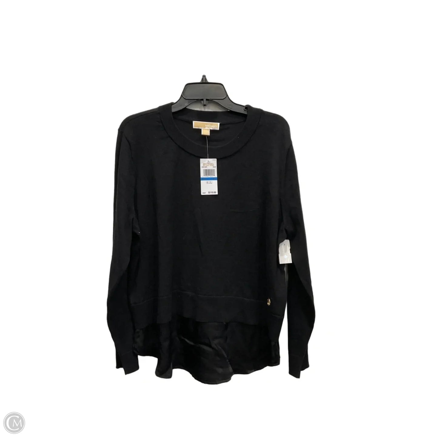 Top Long Sleeve By Michael By Michael Kors In Black, Size: Xl