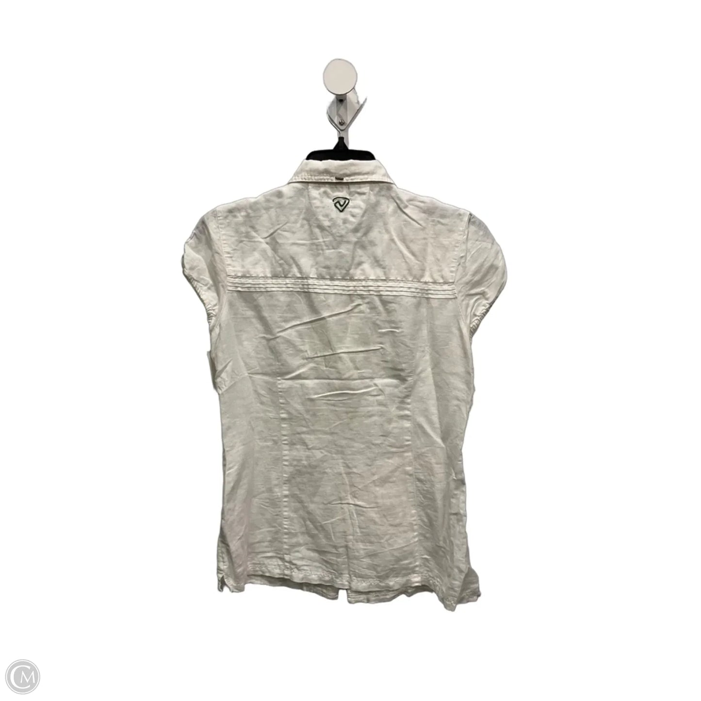 Blouse Short Sleeve By Cmb In White, Size: S