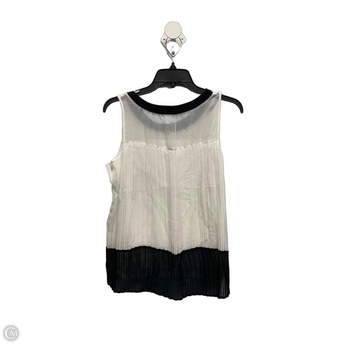 Top Sleeveless By Clothes Mentor In Black & White, Size: S