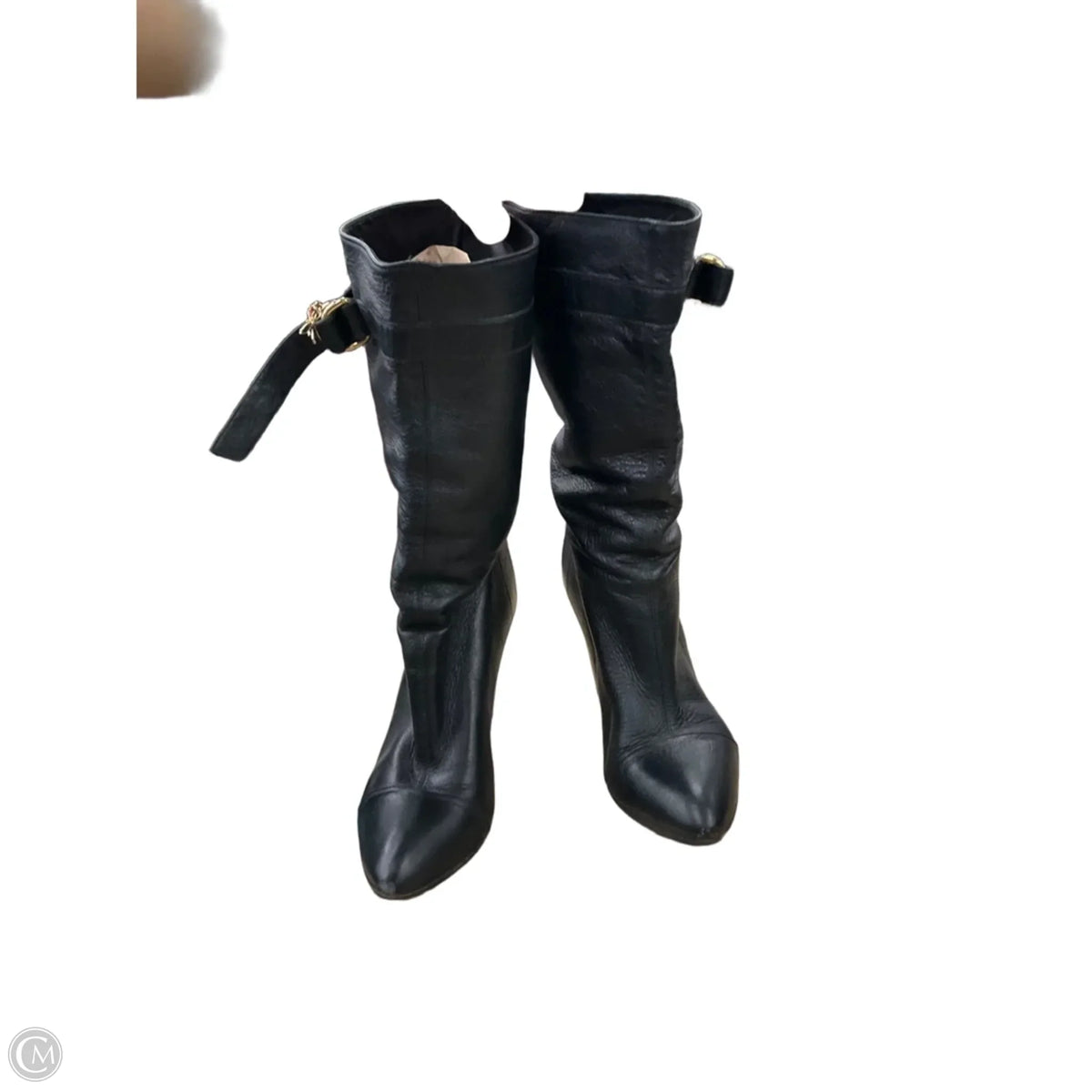 Boots Mid-calf Heels By Cmb In Black, Size: 7