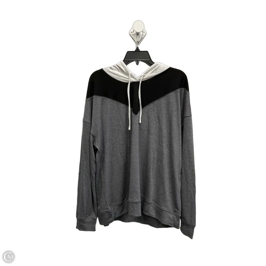 Top Long Sleeve By Cato In Grey & White, Size: Xl