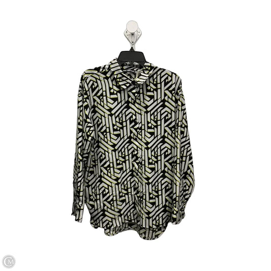 Blouse Designer By Karl Lagerfeld In Multi-colored, Size: L