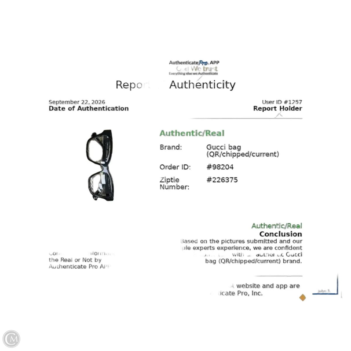 Accessory Luxury Designer Label By Gucci, Size: