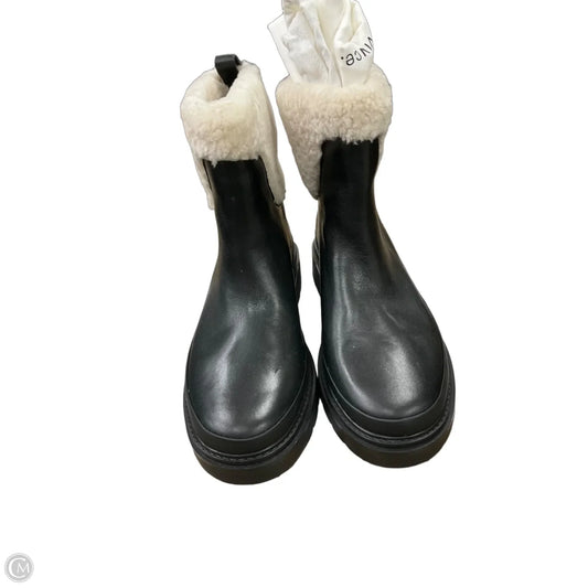 Boots Ankle Flats By Vince In Black & Cream, Size: 8