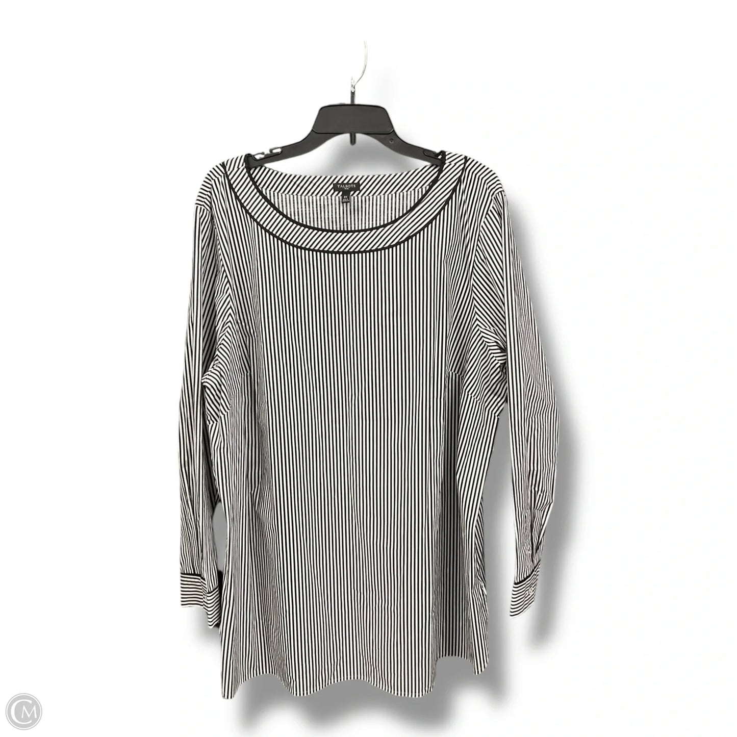 Top Long Sleeve Basic By Talbots In Striped Pattern, Size: 3x
