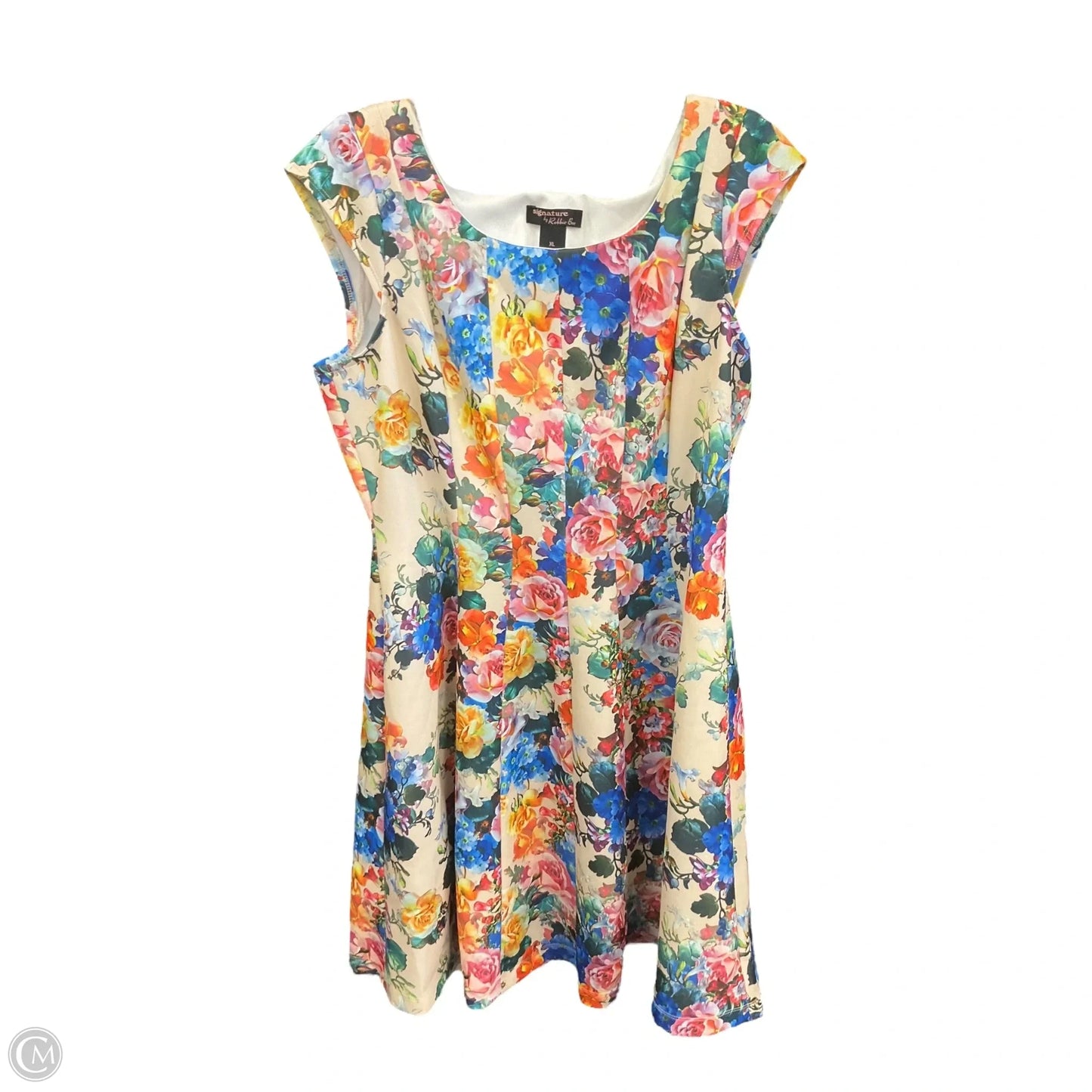 Dress Casual Midi By Robbie Bee In Floral Print, Size: Xl