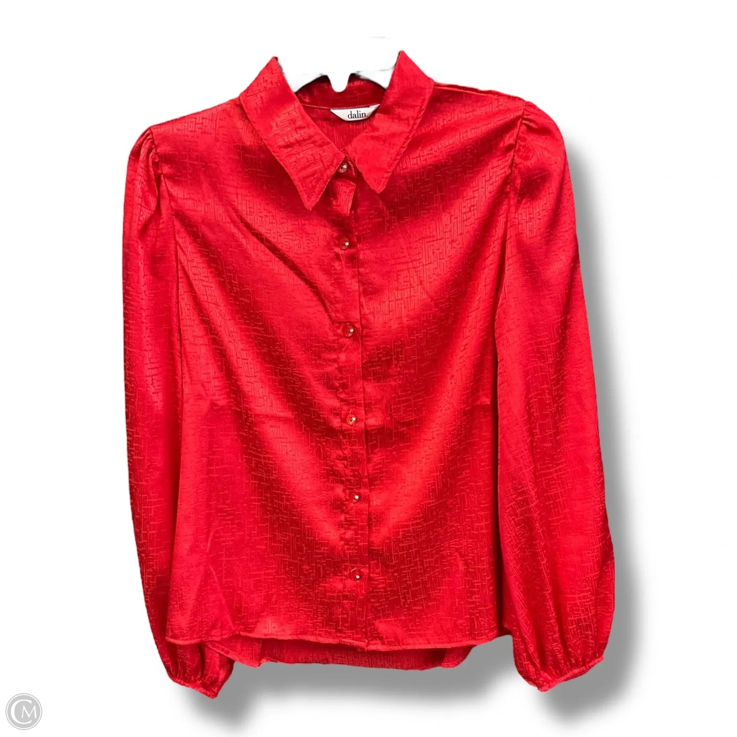 Blouse Long Sleeve By Clothes Mentor In Red, Size: S
