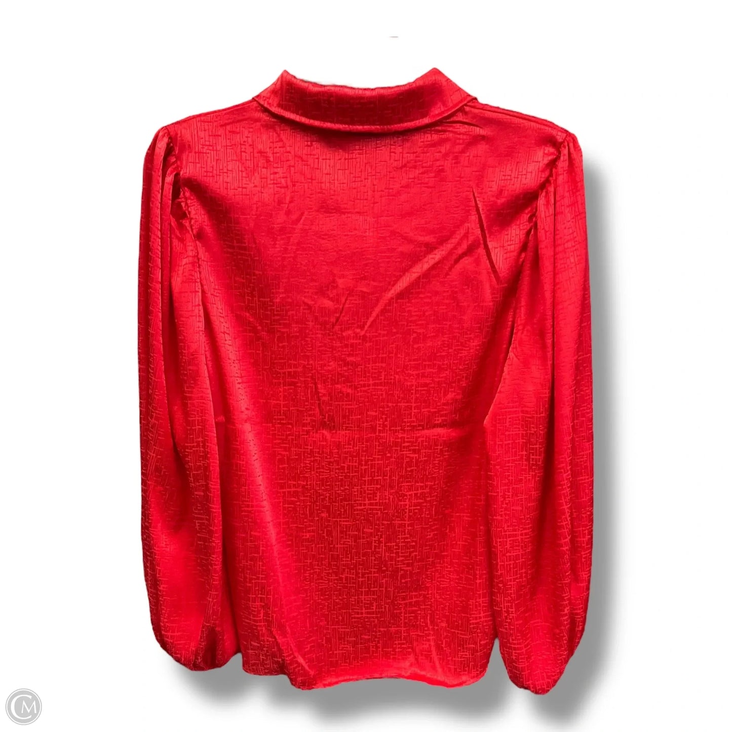 Blouse Long Sleeve By Clothes Mentor In Red, Size: S