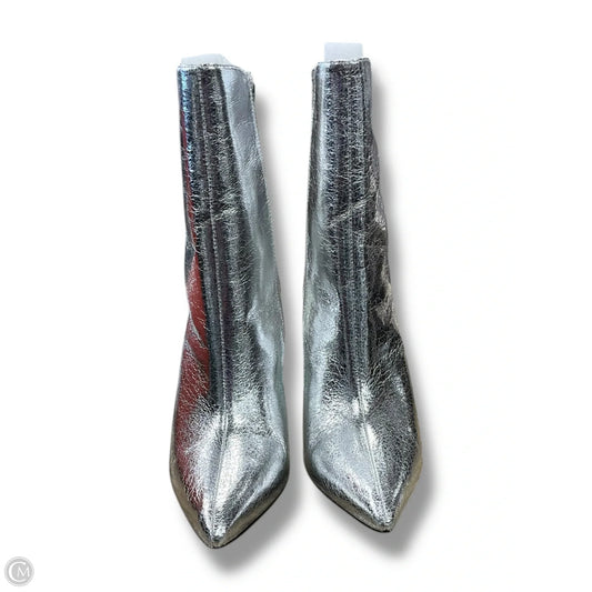 Boots Ankle Heels By Mia In Silver, Size: 8