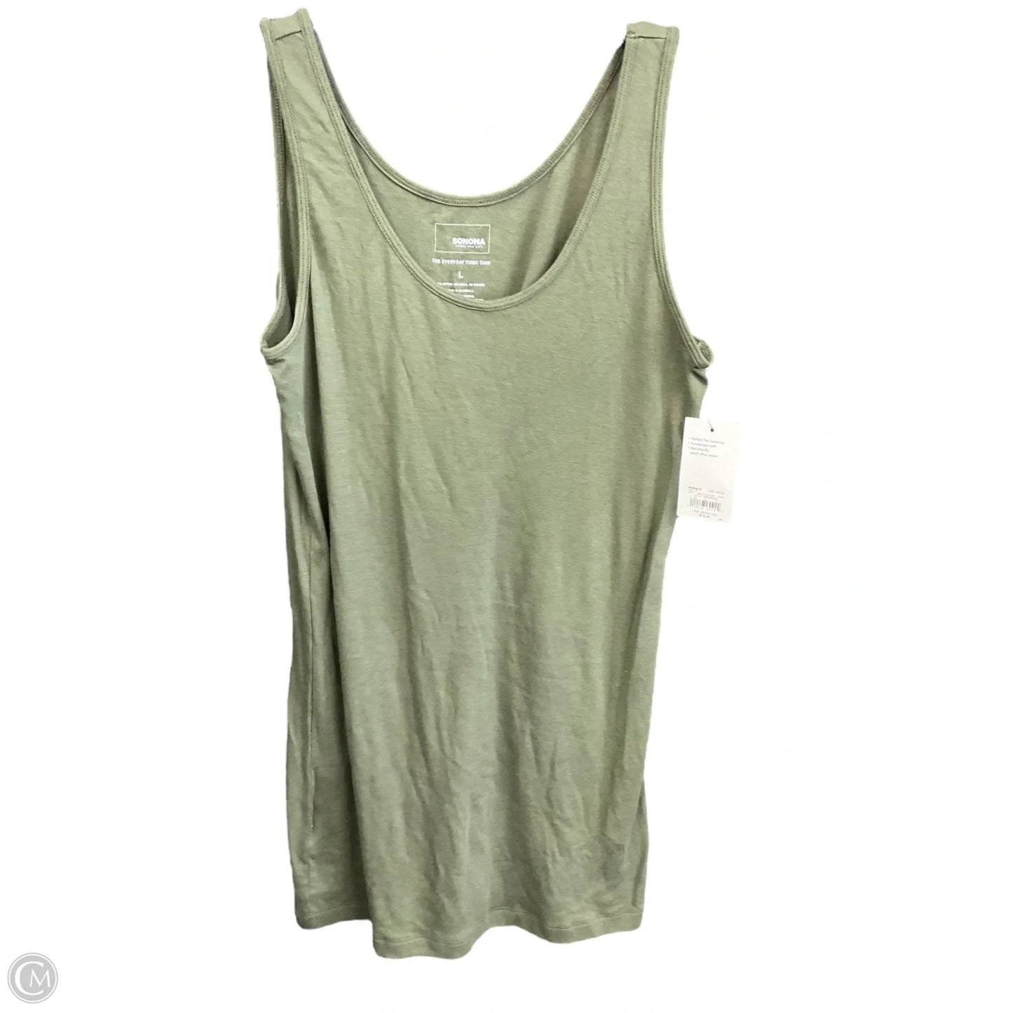 Tank Top By Sonoma In Green, Size: L