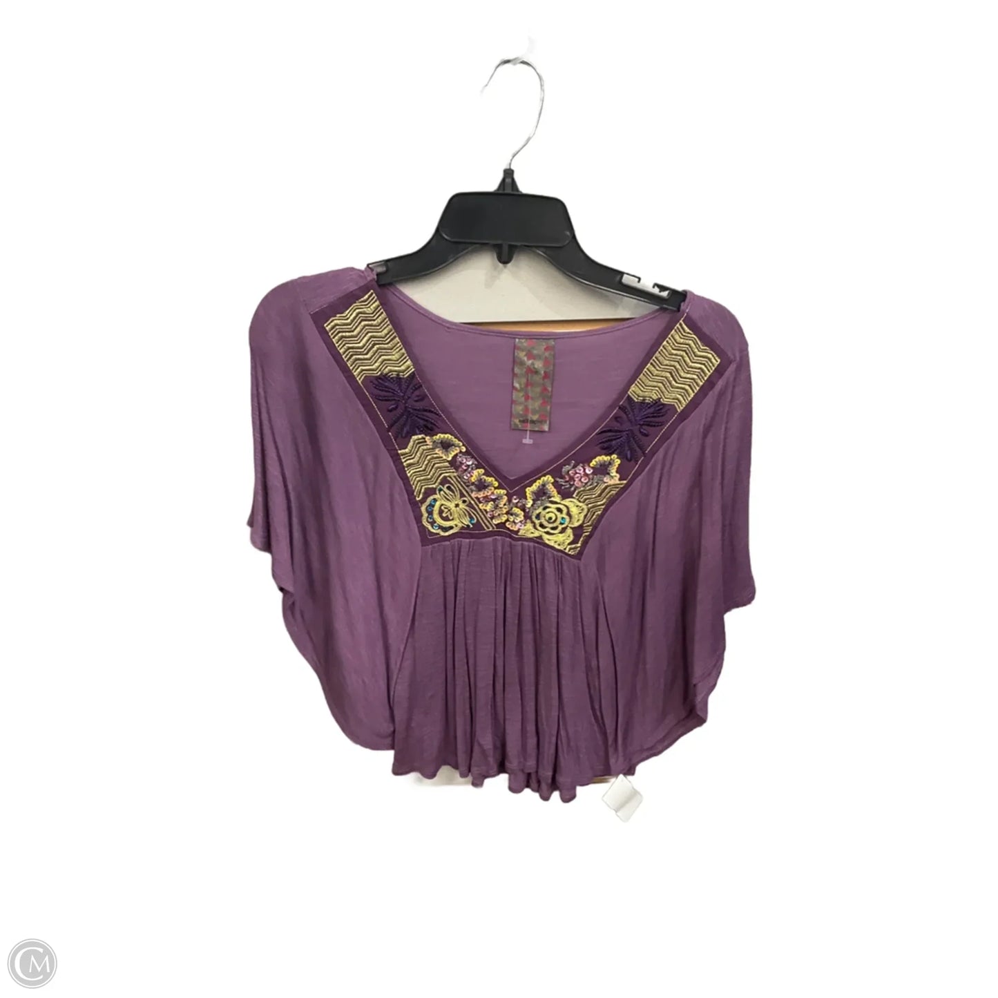 Top Short Sleeve By Cmc In Purple, Size: S