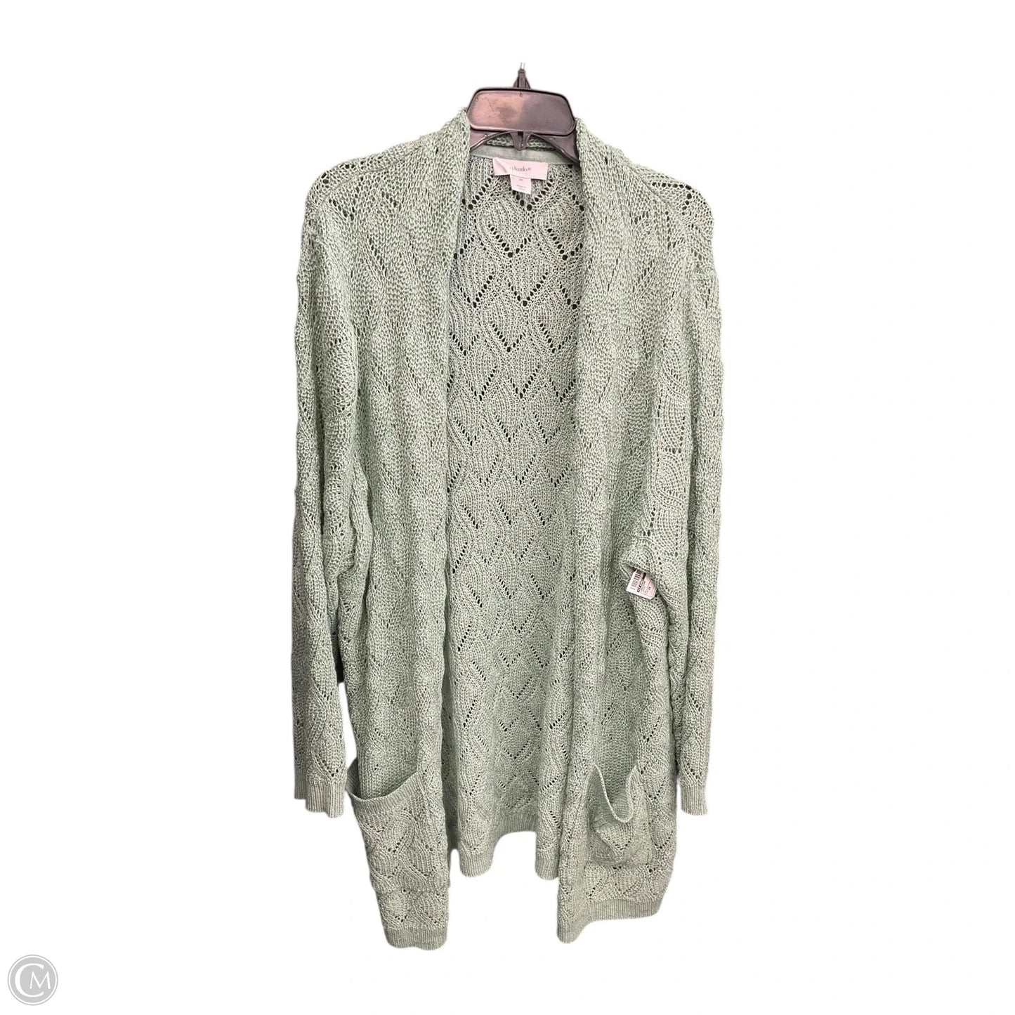 Cardigan By Cj Banks In Green, Size: 3x