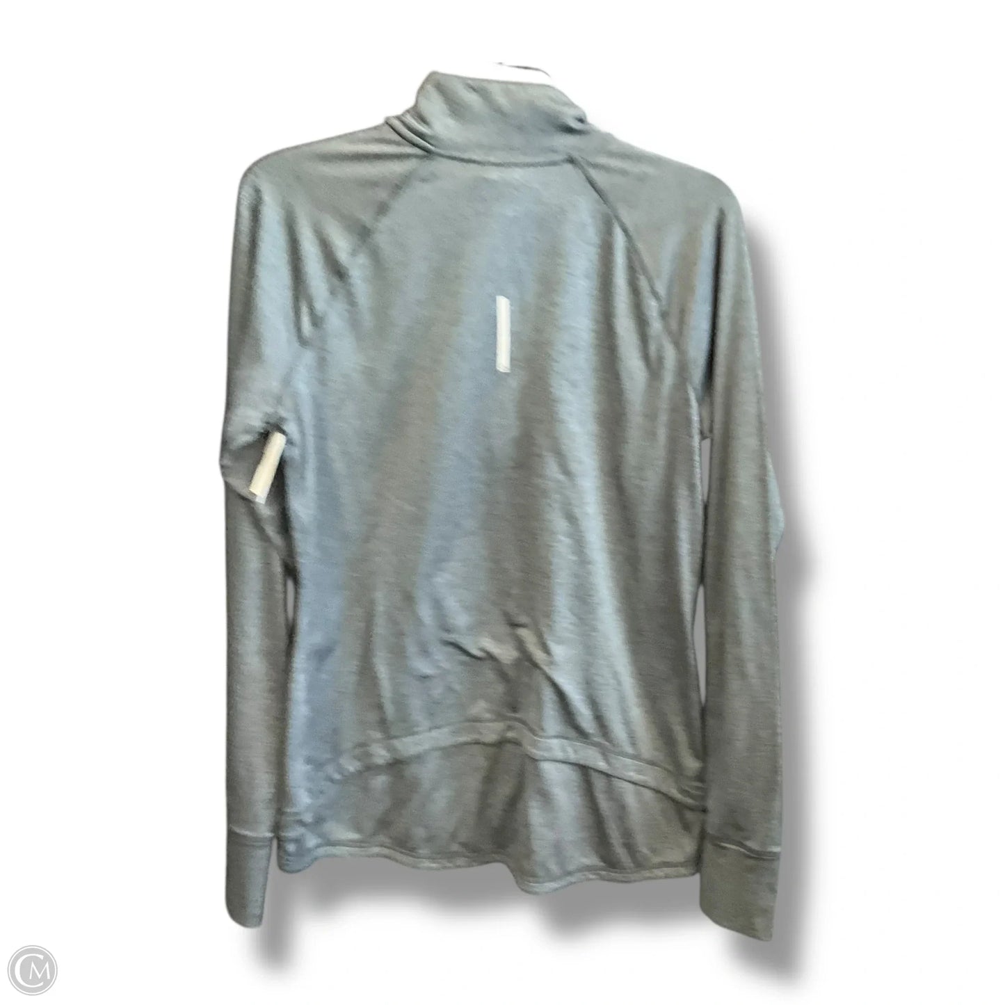 Athletic Sweatshirt Collar By Reebok In Grey, Size: L