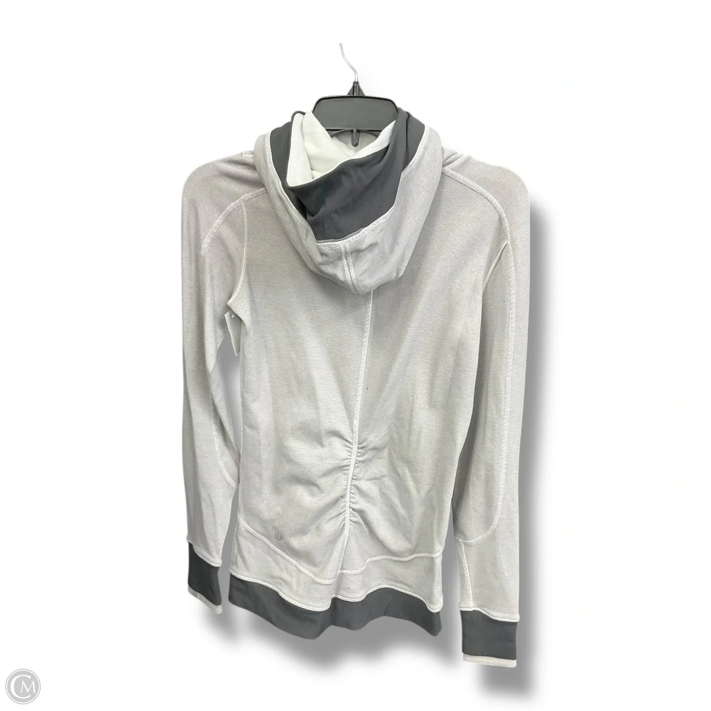 Athletic Sweatshirt Hoodie By Lululemon In Grey, Size: S