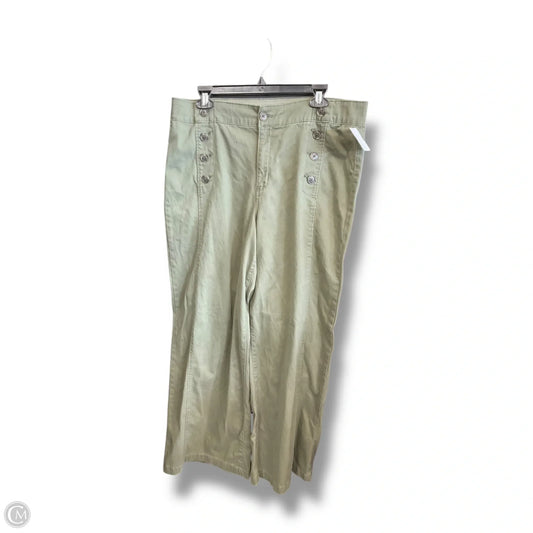 Pants Wide Leg By St Johns Bay In Green, Size: 14