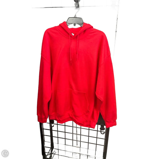 Sweatshirt Hoodie By Gildan In Red, Size: Xl