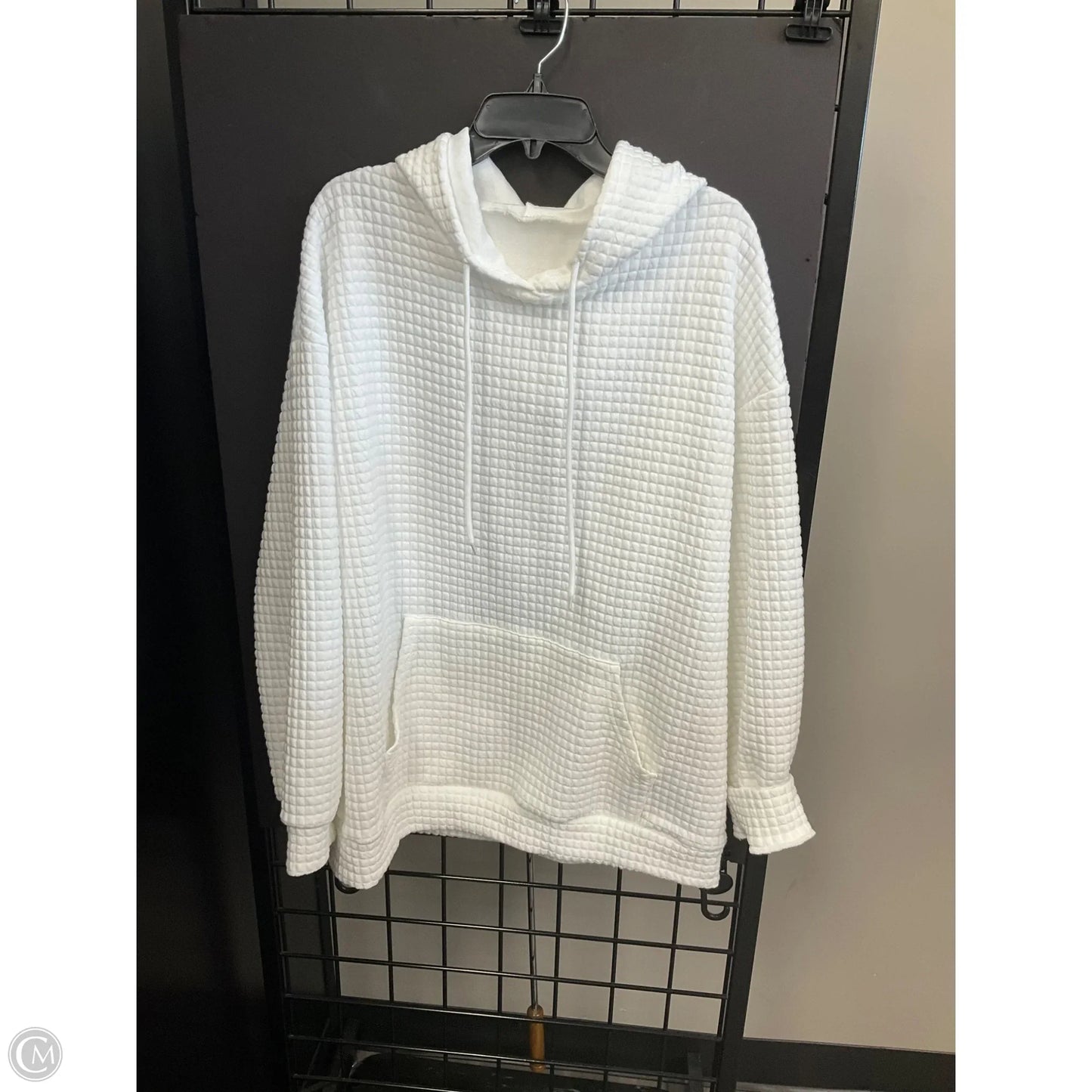 Sweatshirt Hoodie By Clothes Mentor In White, Size: Xl