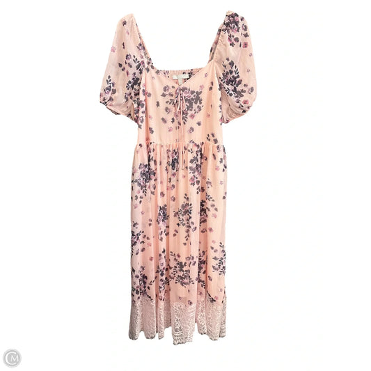 Dress Party Midi By Chelsea 28 In Pink, Size: L