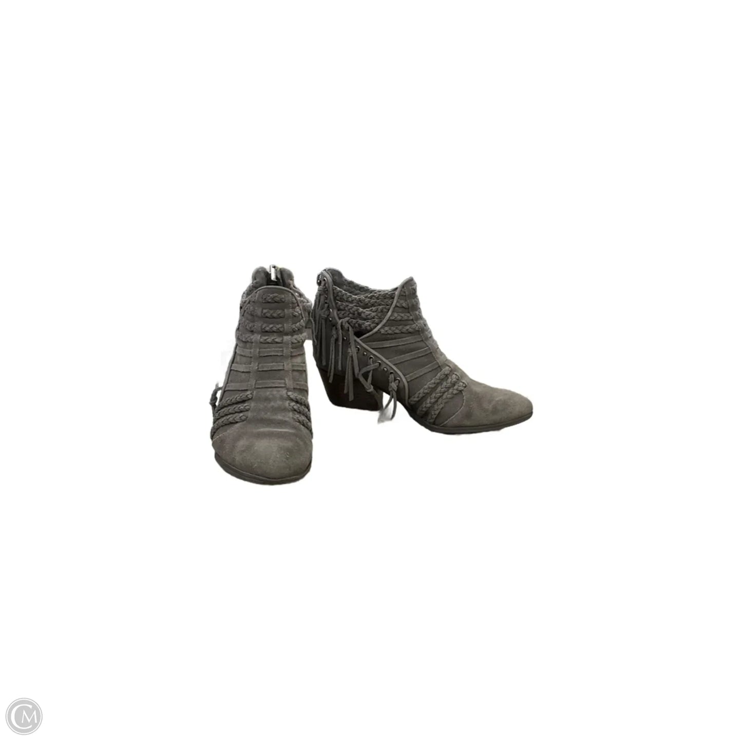 Boots Ankle Heels By Clothes Mentor In Beige, Size: 6.5
