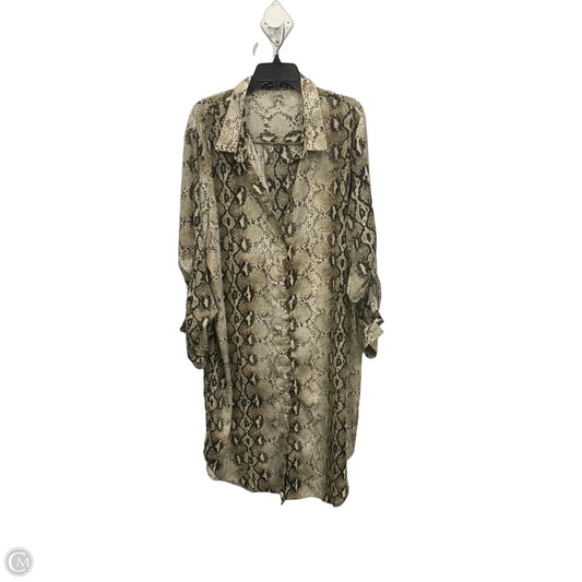 Dress Casual Maxi By Boohoo Boutique In Snakeskin Print, Size: 1x