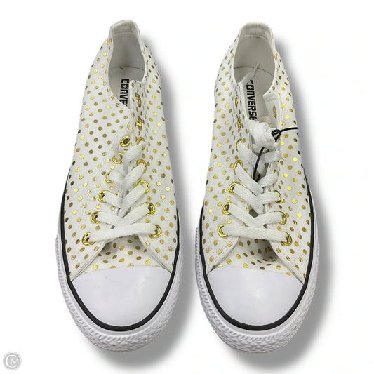 Shoes Flats By Converse In Gold & White, Size: 11
