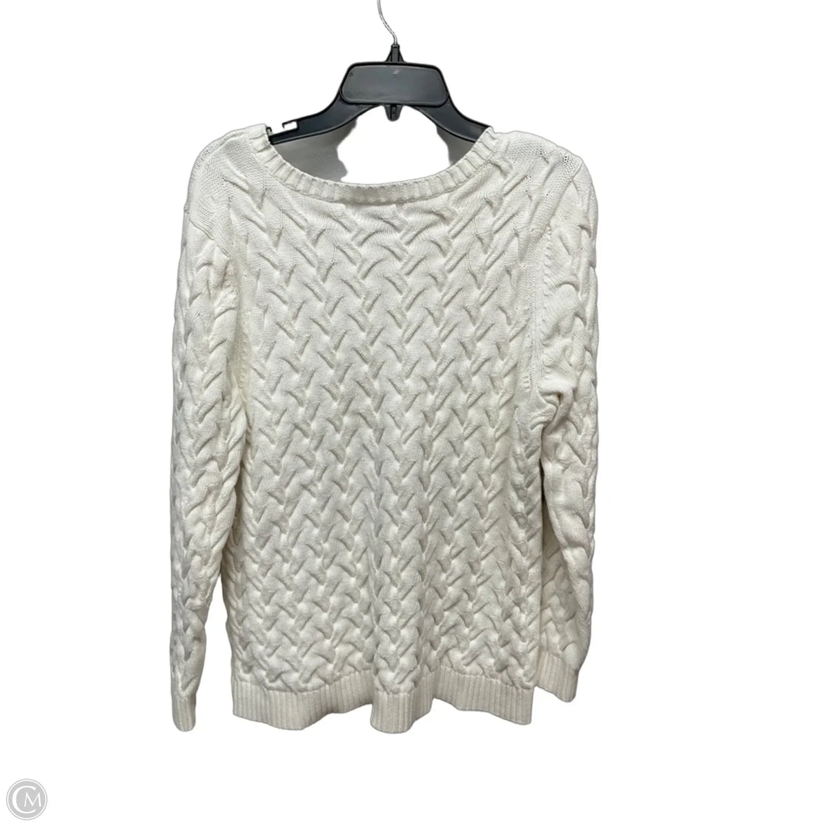 Sweater By Lands End In Cream, Size: Xl