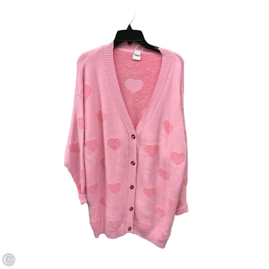 Cardigan By Clothes Mentor In Pink, Size: 2x