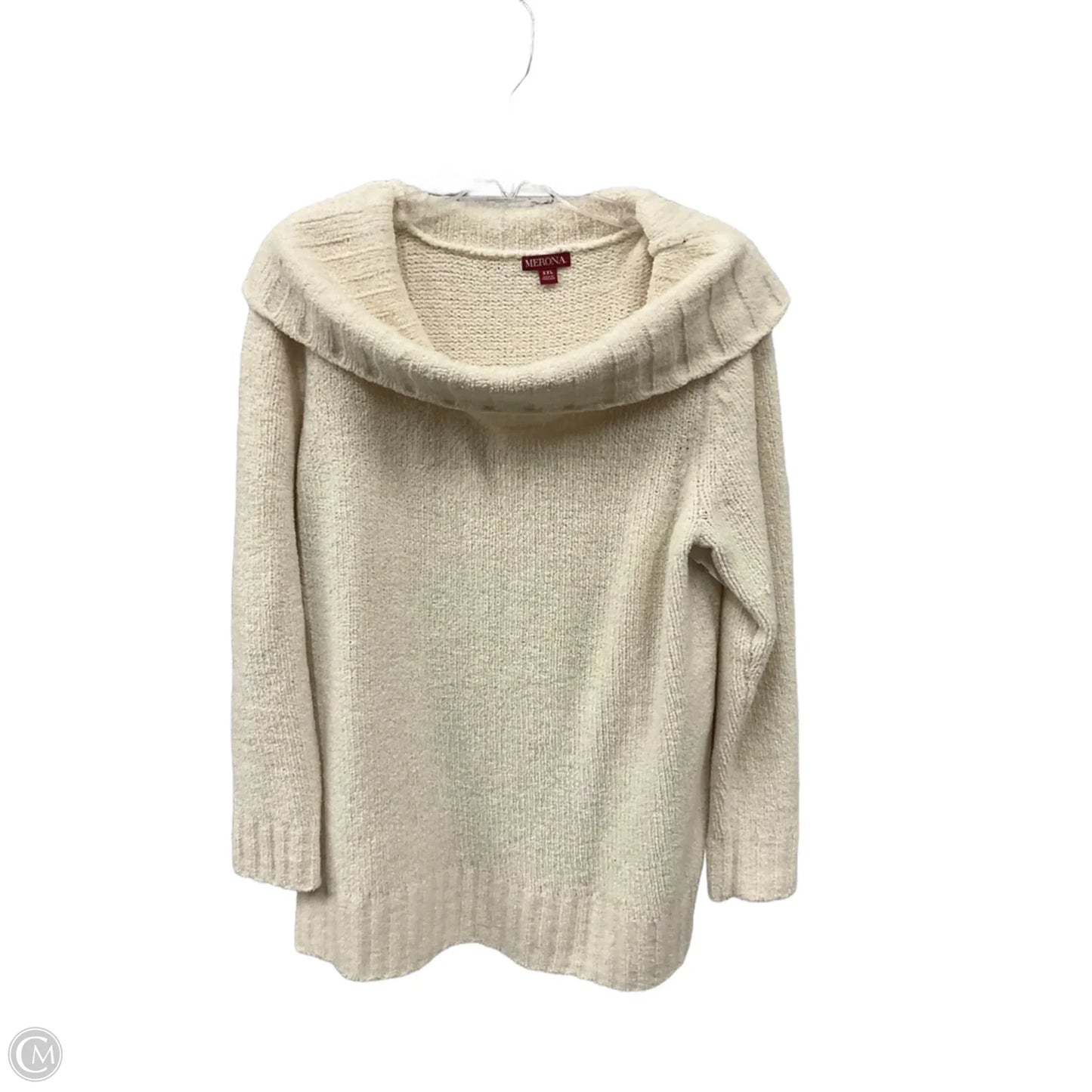 Sweater By Merona In Cream, Size: Xxl