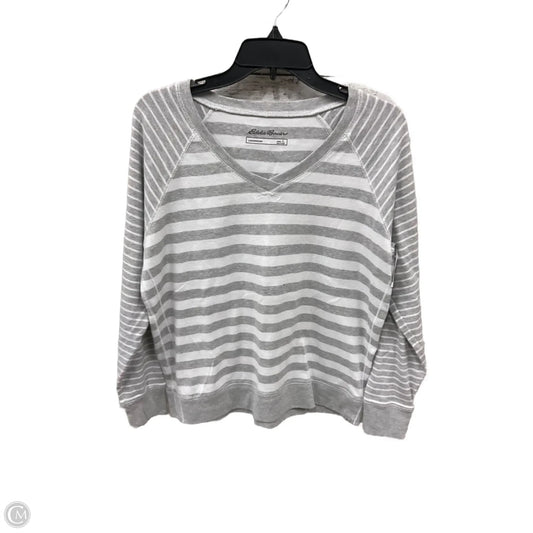 Top Long Sleeve By Eddie Bauer In Grey, Size: L