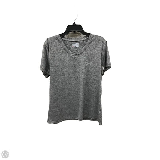 Athletic Top Short Sleeve By Under Armour In Grey, Size: Xxl