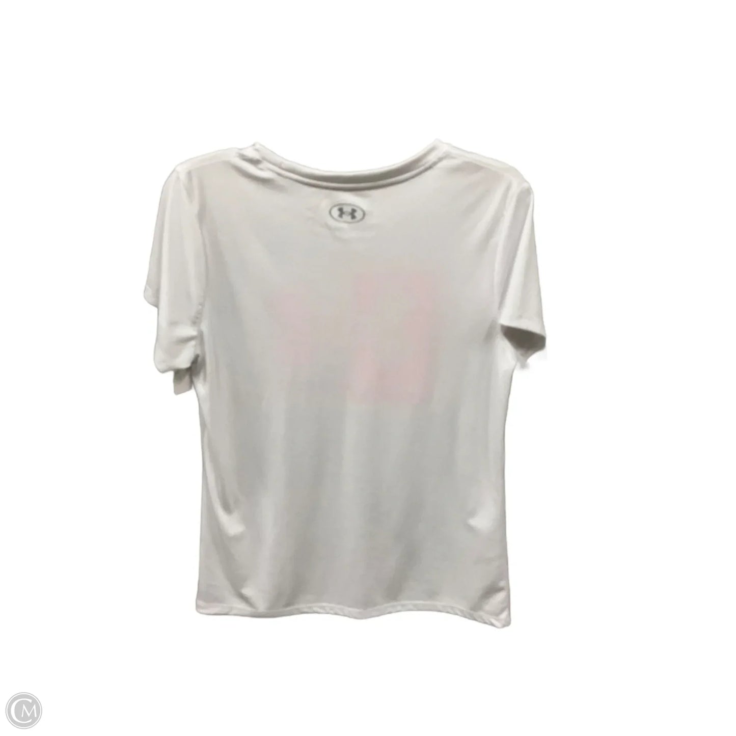 Athletic Top Short Sleeve By Under Armour In White, Size: L