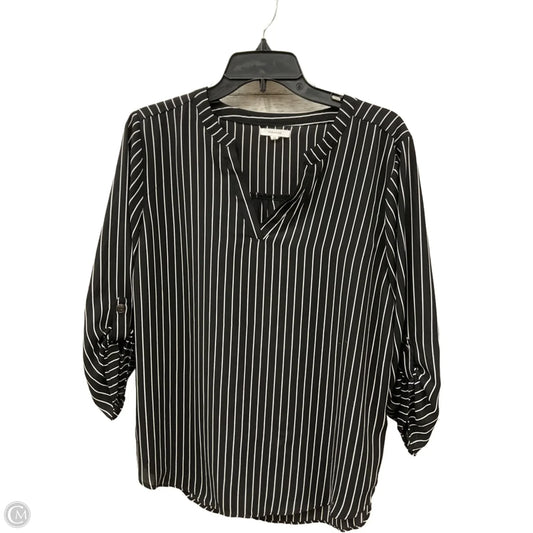 Top Long Sleeve By Maurices In Striped Pattern, Size: L