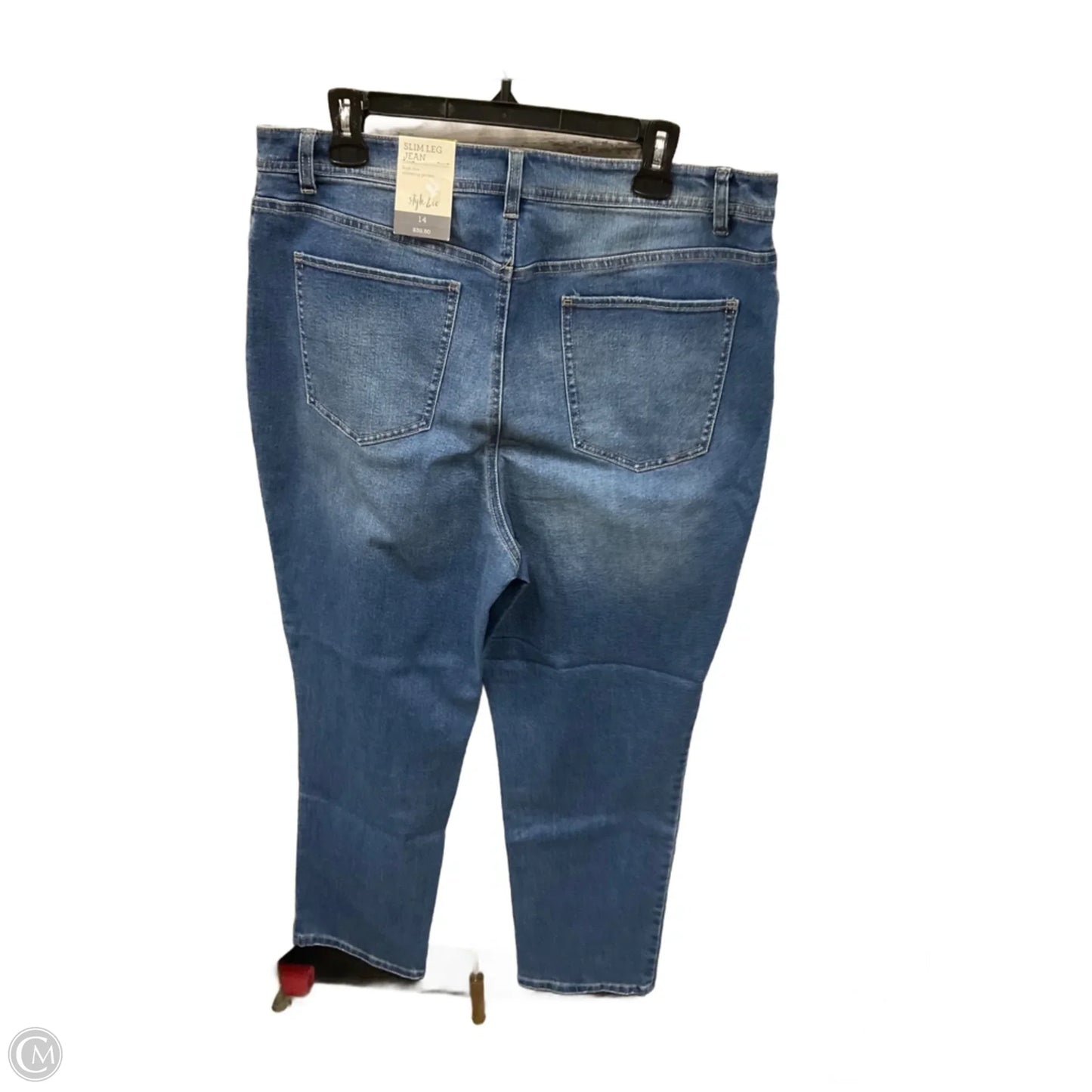 Jeans Cropped By Style And Company In Blue Denim, Size: 14
