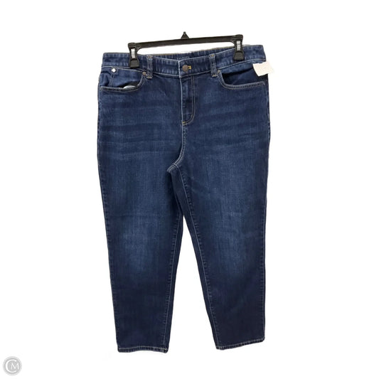 Jeans Boyfriend By Talbots In Blue Denim, Size: 14