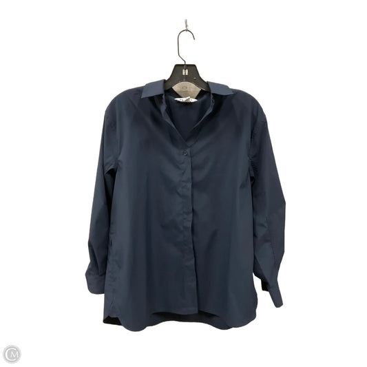 Blouse Long Sleeve By Athleta In Navy, Size: Sp