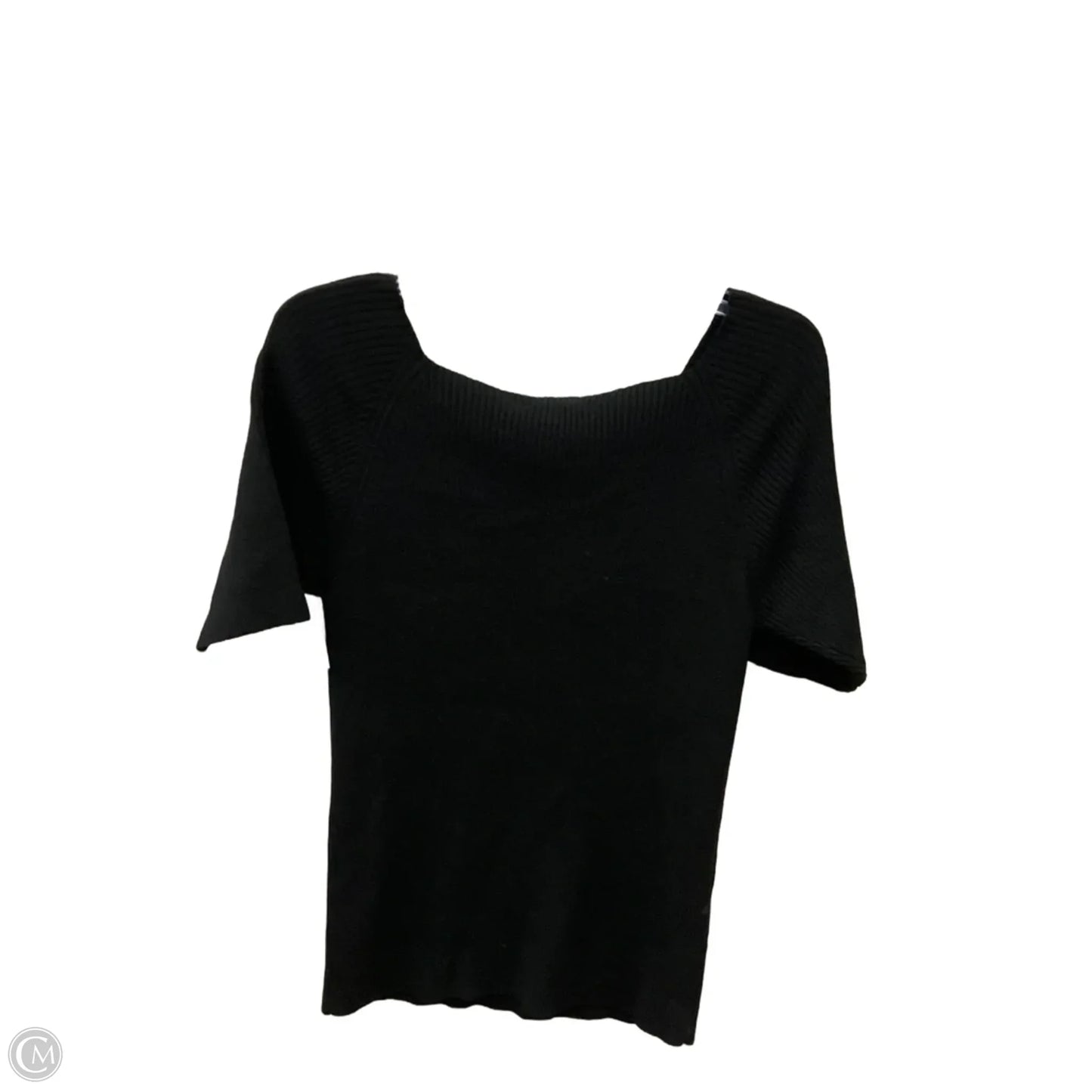Top Short Sleeve By T Tahari In Black, Size: L