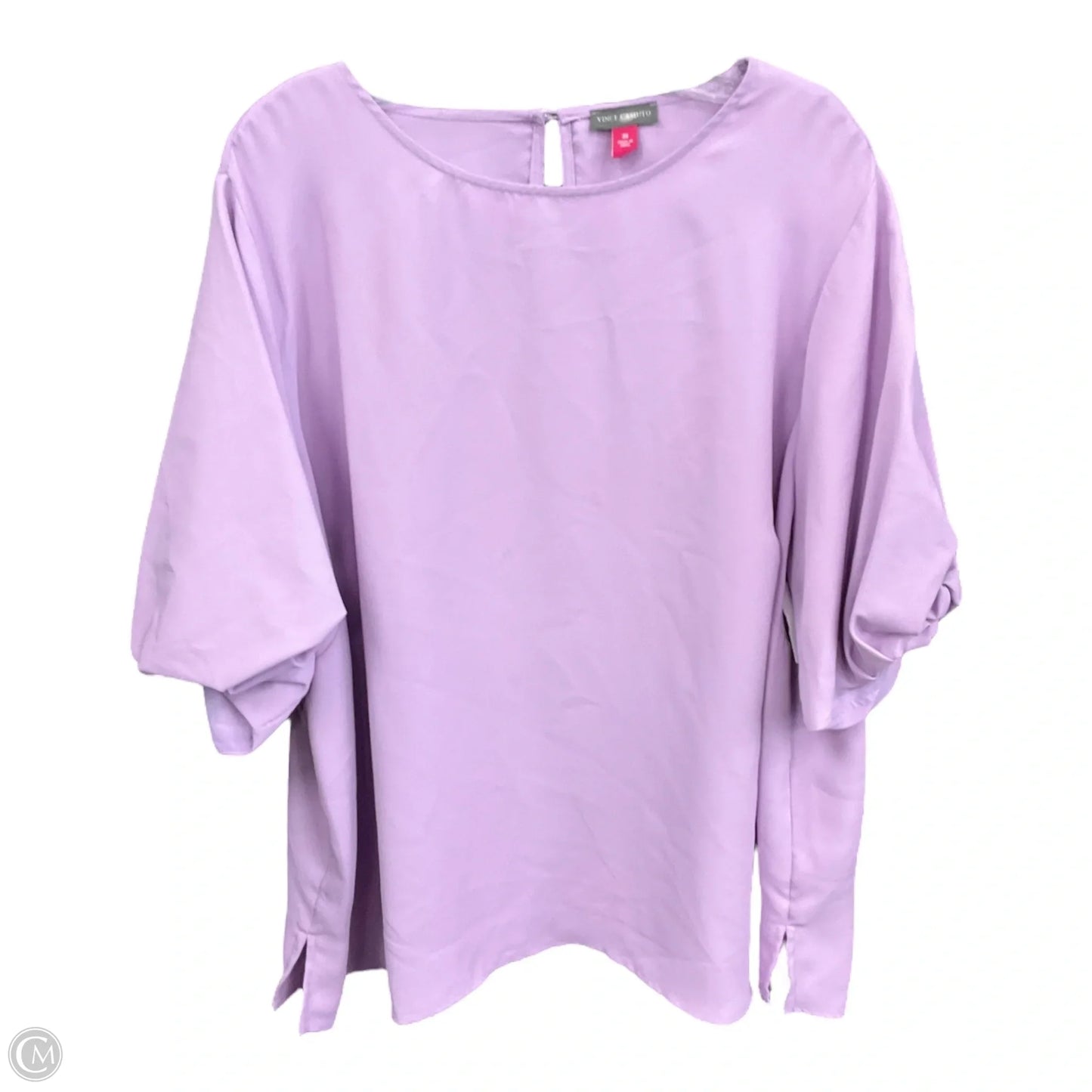 Top Short Sleeve By Vince Camuto In Purple, Size: 3x