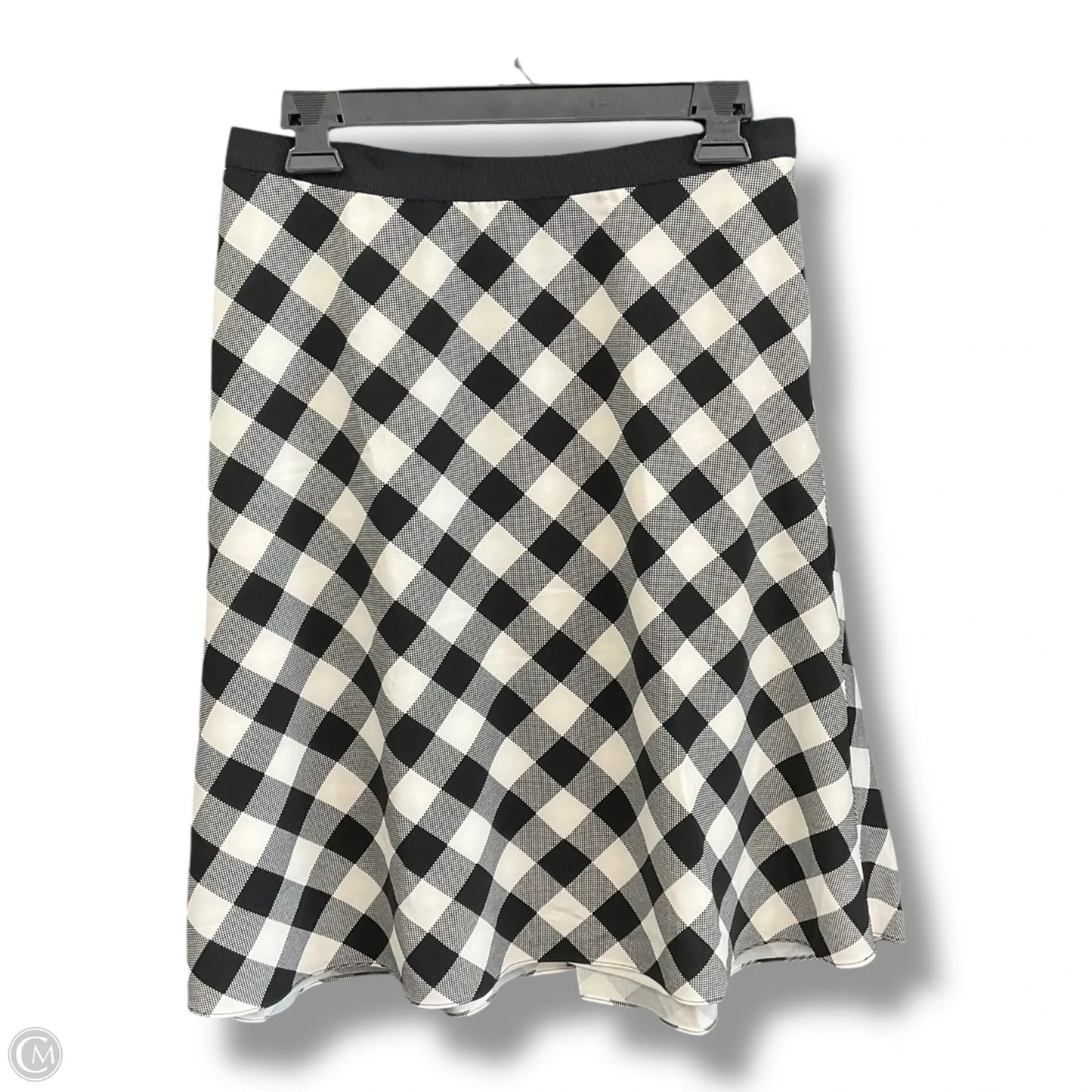 Skirt Midi By Ann Taylor In Black & White, Size: 4