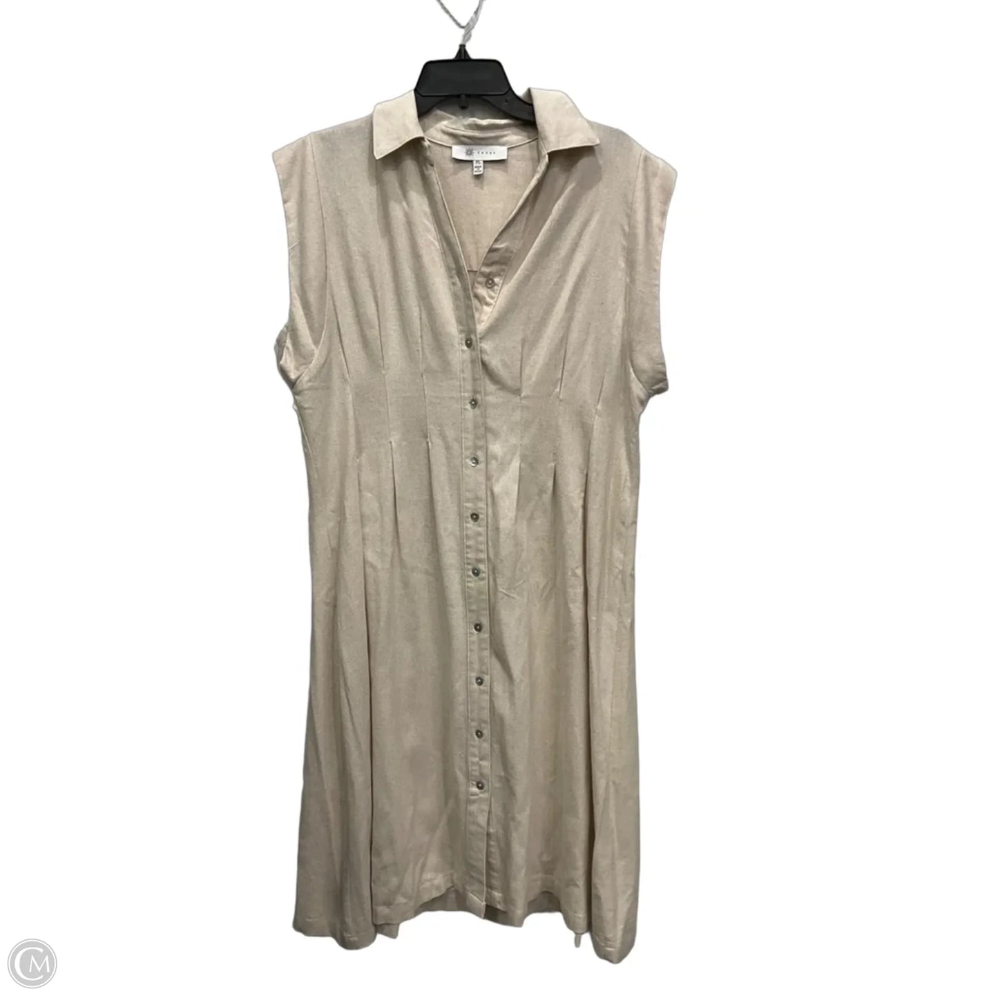 Dress Casual Maxi By Fever In Tan, Size: L