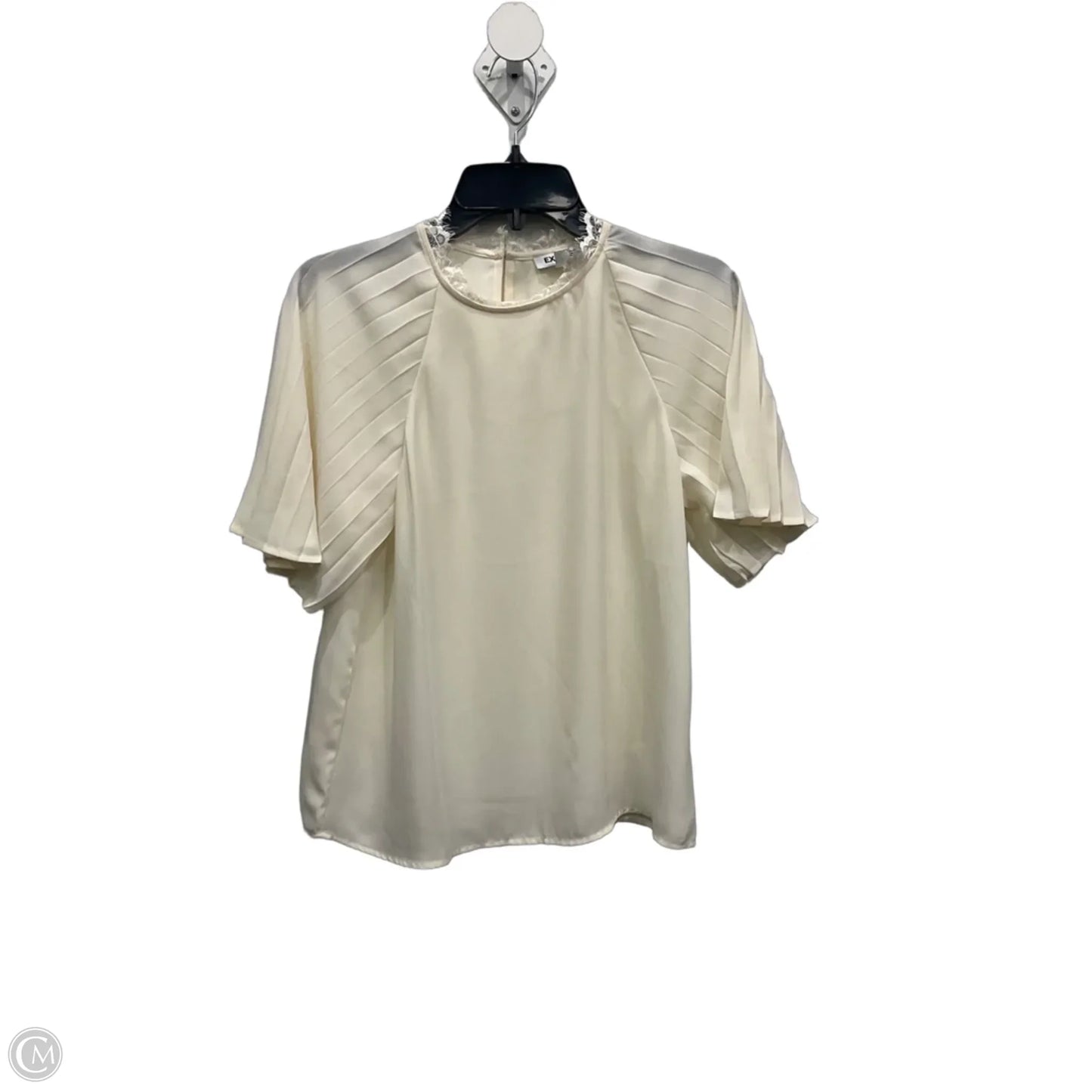 Top Short Sleeve By Express In Cream, Size: S