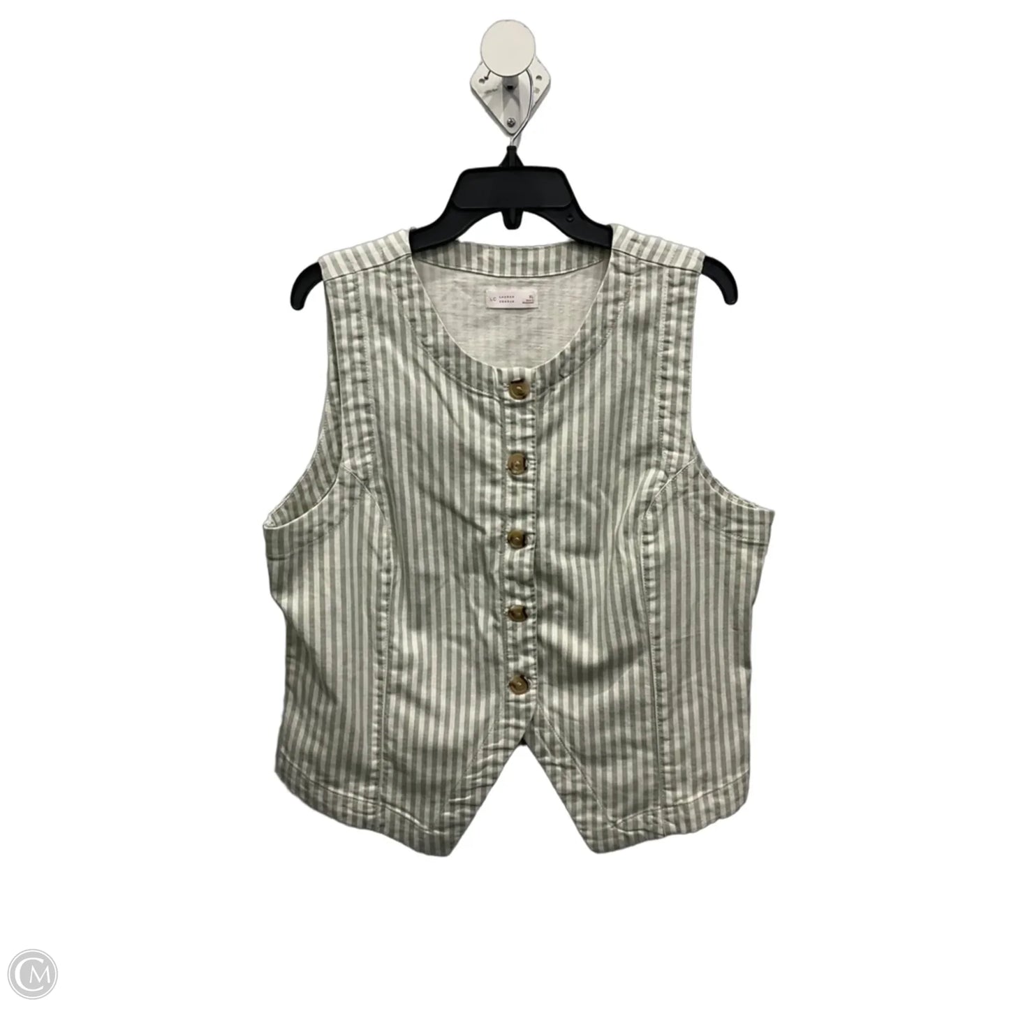 Vest Other By Lc Lauren Conrad In Green & White, Size: Xl