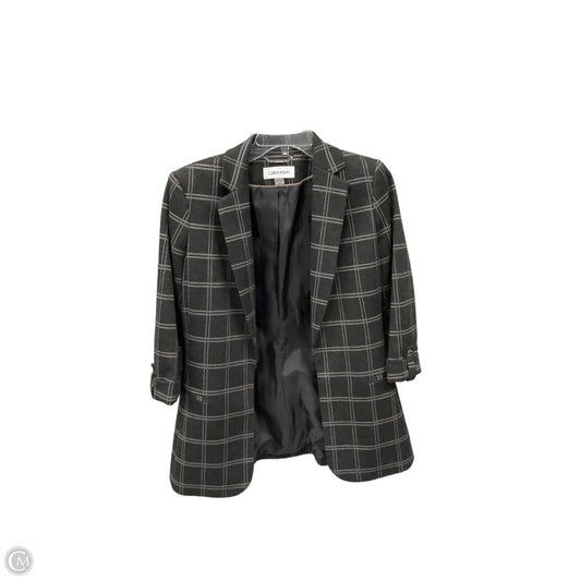 Pants Suit 2pc By Calvin Klein In Plaid Pattern, Size: S